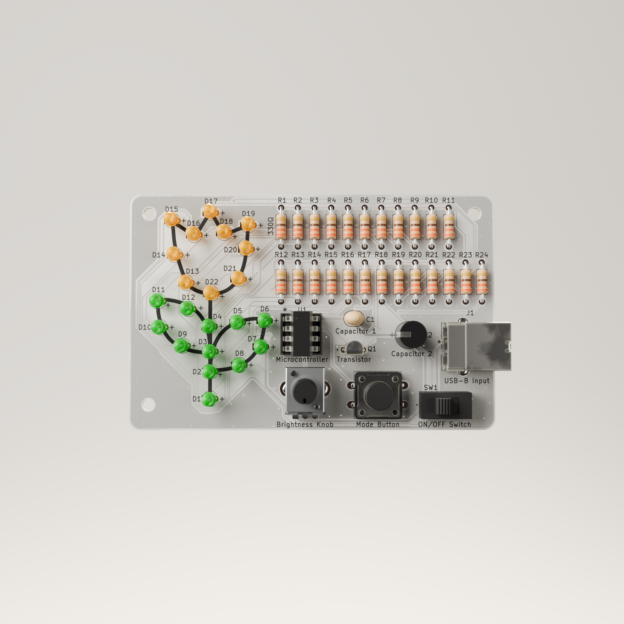 Solder Rose Kit, yellow rose, front view